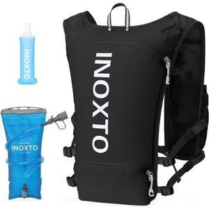 INOXTO Running Hydration Vest Backpack,Lightweight Insulated Pack with 1.5L Water Bladder Bag Daypack for Hiking Trail Running Cycling Race Marathon for Women Men