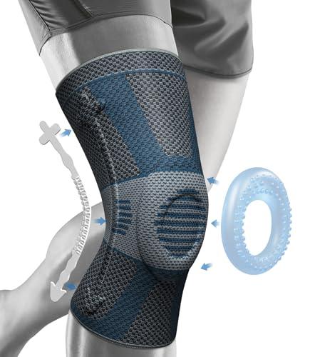 NEENCA Professional Knee Brace for Pain Relief, Medical Knee Compression Sleeve, Knee Support with Horizontal Knit Tech for Meniscus Tear, ACL, Arthritis, Joint Pain, Runner, Workout, Size: Medium