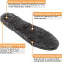 riemot Womens Sheepskin Wool Insoles, 100% Australian Wool Fleece Upper, 15mm Thick Warm Winter Boot Inserts, Cozy Replacement Insoles for Snow Boots, Slippers & Roomy Shoes Grey EU40/US9 (Gray)