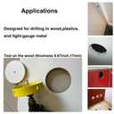 7-1/4 inch Hole Saw for Wood,Soft Metal,Drywall,Plasterboard and Plywood,184mm Bi-Metal Hole Saw with Arbor Mandrel