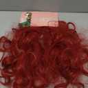 Heat Resistant Synthetic Fibre Wavy Curly Red Hair Extension Clip on Hair Wig Woman's 20inch 100g Natural Hairpiece Clip in Hair Pieces Extensions for Women (Bright Red-#113, 7pcs/16clips)