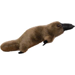 12 Inch Fluffy Realistic Look Stuffed Platypus Soft Plush Figure Toys Kawaii Platypus Plushies Duckbill Gift for Kids and Lovers (Coffee)