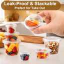 BYSNOW 1000 Sets 2 oz Plastic Jello Shot Cups with Lids, Clear Portion Cups | Small Disposable Condiment Containers, Stackable Souffle Cups, Airtight Sauce Cups for Salad Dressing, Snacks, Meal Prep