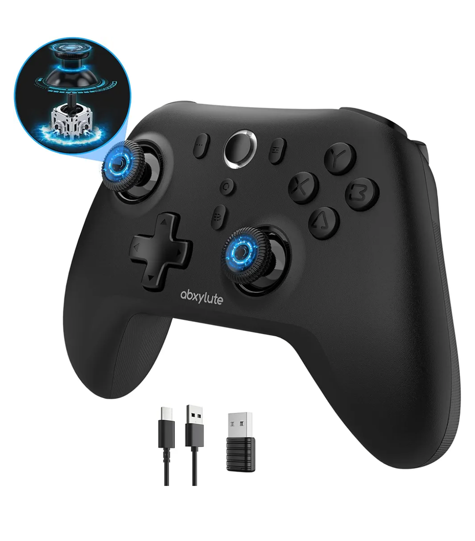 C6 Wireless PC Controller, Bluetooth Game Controller- 1000Hz Polling Rate- Hall Effect Joystick for Windows PC, Nintendo Switch, Switch 2, Steam Deck, Android TV/Mobile, iOS, MAC &Tesla Vibration Turbo