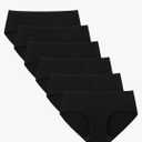 INNERSY Womens Underwear Cotton Hipster Panties Regular & Plus Size 6-Pack