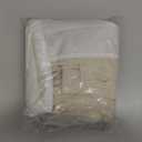 No Hook Cream Shower Curtain and Liner, Linen-Look Polyester Textured Shower Curtain with Snap in Liner, Waterproof & Washable Bath Curtains for Bathroom, 71Wx74H