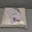 10x10ft Wrinkle Free Ivory Backdrop Curtain for Parties Soft Fabric Drapes Wedding Ivory Curtain Backdrop for Birthday Party Decorations Background for Photography 5x10ft,2 Panels