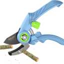 Small Garden Scissors for Gardening, Lightweight Hand Pruning Shears for Women, Sharp Stainless Steel Blade Mini Garden Clippers for Plants, Flowers [Ergonomic Soft Grip][Safety Lock]