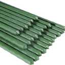 Garmeinea Garden Stakes 57 Inches Plastic Coated Steel Plant Stakes for Growing Climbing Plants, Pack of 25