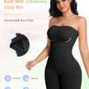 SIMIYA Shapewear Bodysuits Built in Bra, Tummy Control Strapless/strap Top for Women, Full Body Shaper Seamless Waist Trainer (Black, XL)