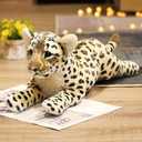 Cheetah Stuffed Animal, 15.8" Leopard Stuffed Animal Cheetah Plush Toy Cute Pillow Giant Realistic Jaguar Plush Stuffy Birthday Gifts for Kids Girls (16INCH)