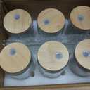 6 Set Employee Appreciation Gifts Glass Cups Bulk Thank You Gifts for Team Coworkers Staff Teachers and Nurses 16 oz Can Shaped Glass Cups with Bamboo Lids and Straws(Grateful Style)