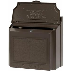 Whitehall Wall Mailbox - Locking - French Bronze,Extra Large