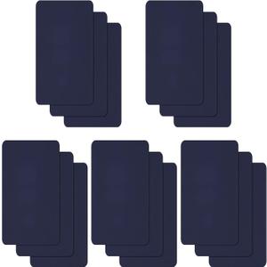 WILLBOND 15 Pieces Nylon Repair Patches Self-Adhesive Nylon Fabric Patch Waterproof Repair Patches for Clothing Down Jacket Tent Clothes Bag(7.87 x 3.94 Inches)(Dark Blue)