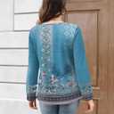 Disamer Long Sleeve Shirts for Women Fall Clothes Teacher Outfits 2026 Button Blouses Dressy Casual Square Neck Tunic Tops (Blue, M)