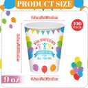 2 x Potchen 100 Pcs Volunteer Appreciation Party Decoration 9 oz Thank You Volunteers Appreciation Cups Favor Paper Cups Bulk Coworker Staff Team Office Prizes for Adults Social Worker Staff Party Favor