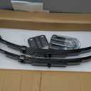 Single Trailer Leaf Spring 4 Leaf Double Eye 1750 lbs Cap for 3500 lbs Axle Suspension & U-Bolt kit, 25-1/4" Length fits for SW4B - Set 2
