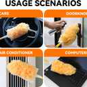 Duster Refills Bulk Compatible with Swiffer Dusters Swiffer Microfibre dust Cleaner for Cleaning Home, Office, Furniture (Yellow, 20 PCS (360)+Handle)