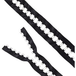 BENECREAT 4 Yards Black Grommet Trim with D Rings (6x10mm), 0.94" Eyelet Trimming Ribbon for Sewing Garment Corset Shirt Dress Skirt Jacket