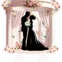 2 x Wedding Cake Topper Mr and Mrs Cake Topper Bride and Groom Topper Wedding Cake Decorations (Pink01)