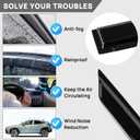 PSLER Window Deflectors for Subaru Crosstrek 2024 2025Black Subaru Crosstrek Rain Guards Tape-on Side Window Wind Deflectors Accessories 4PCS