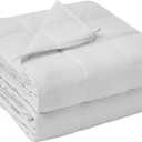 yescool Weighted Blanket for Adults (20 lbs, 60 x 80, White) Cooling Heavy Blanket for Sleeping Perfect for 190-210 lbs, Queen Size Breathable Blanket with Premium Glass Bead, Machine Washable