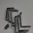 6-Pack Heavy Duty J-Shaped Shelf Brackets with Lip, 9 Inch Industrial Wall-Mounted Floating Support, Matte Black Finish, HOME MASTER HARDWARE