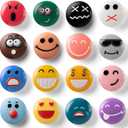 SUNURS Cute Funny Smiley Face Fridge Magnets for Boys, Strong Fun Refrigerator Magnets for Girls, Decorative Magnets for Classroom, Whiteboard, Office, and Kitchen (16-pack)