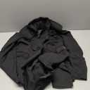 LKOUS Long Blazers Dresses for Women Long Sleeve Lapel Pockets Elegant Trench Coats Dress Fall Winter Business Outfits (Large, Black)