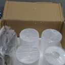 FAISHILAN 4 Light Bathroom Light Fixtures, Brushed Nickel Vanity Lights for Bathroom with Milky White Frosted Glass Shade, Wall Lights for Mirror Bedroom Living Room E26 Base