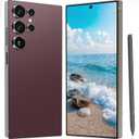 I25 Ultra Unlocked Cell Phone, 6800mAh Long Battery Life Smartphone,Built in Pen,6.8" HD Screen 8+512GB Unlocked Phones,5G/Dual SIM/Fingerprint Unlock/Face ID (Wine Red)