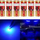 PHINLION 194 Blue LED Bulb Super Bright 168 175 2825 T10 Wedge 15-SMD 4014 Chipsets LED Replacement Bulbs for Car Dome Map Courtesy Trunk Parking License Plate Lights, Pack of 6