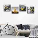 YMYXMC33 Decor Bedroom Paris Eiffel Tower Wall Art Canvas Print Black and White Wall Art Decoration Living Room 16x16 inch x4 Panel