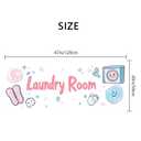 THISFIND Laundry Room Runner Rug 20x47 inch,Non-Slip Waterproof Floor Mat,Farmhouse Kitchen Floor Mat for Mudroom and Bathroom (White, 20"x47")