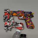 2 Pack Gel Ball Blaster Guns, Small Manual Splat Orby Gun, Gel Splatter Blaster for Adults, Outdoor Activities Shooting Games for Backyard, Garden& Lawn, Ages 14 & Up (Red + Yellow) (Glk05)