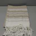 Oversized Turkish Beach Towel Blanket Cotton Giant XL Sandproof Towels Huge Linen XXL Extra Large Big Throw Quilt Blankets for Adults Cloud Travel Camping Glamping Accessories Essentials (Extra Large 82"x88"208x224cm, Beige)