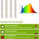 Kullsinss 8 inches LED Grow Light Strips, Full Spectrum Plant Lights for Indoor Growing with 6/12/16H Timer, 3 Color Modes, 5 Dimmable Levels, Grow Lamp for Seedling, Perfect for Indoor Plant Stand
