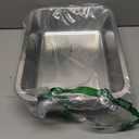 Holintan Stainless Steel Litter Box for Kitten, 15.7"×11.8"×4" Small Litter Box for Kittens Easy Entry, Non Odor, Easy to Clean, Metal Litterbox for Cat, Rabbit, Guinea Pigs and Hamsters 2 pcs