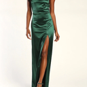 Lulus Green Satin Dress New Size XS
