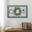 SOFE Hanging Jewelry Organizer-Photo Display Board or Jewelry Organizer Wall Grid Panels-Farmhouse Memo Board for Wall, Chicken Wire Frame Large Bulletin Board-Vision Board for Office Deco (Green)