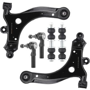Front Lower Control Arms w/Ball Joint Outer Tie Rods Sway Bars Suspension kit for 2000-2016 Chevy Impala, Buick Lacrosse/Allure, Pontiac Grand Prix, Buick Regal/Century, 1998-2002 Oldsmobile Intrigue
