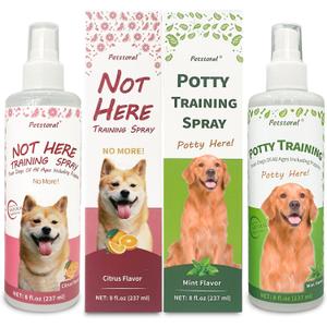 Pet Not Here and Potty Training Aid, Essential Potty Spray for Puppies - Dog Spray to Prevent Peeing and Pooping, 8 fl.oz kit