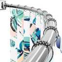 DYHOME Curved Shower Curtain Rod, Need to Drill, 35-76 inches Adjustable Curved Shower Rod Rustproof Shower Rod Round Shower Curtain Rod for Bathroom, Bathtub, Stall, Stainless Steel, Chrome