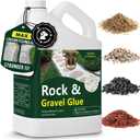 GloGlo Ready to Use Rock Glue for Landscaping, 1 Gallon Mulch Glue, No Dilution Needed Non-Toxic Weather-Resistant Strong Gravel Binder, Pine Straw Outdoor Strong Pebble Gravel Hold for Garden (EXP 08/14/26)