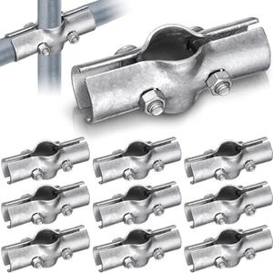 10 Pack 1-3/8 Line Rail Clamp for Chain Link Fence, Chain Link Fence Parts, 3 Way Cross Pipe Clamps Cross Grid Pipe Connector Clamps with Bolt Parts 10 Pack 1-3/8 Line Rail Clamp for Chain Link Fence, Chain Link Fence Parts, 3 Way Cross Pipe Clamps Cross Grid Pipe Connector Clamps with Bolt Parts