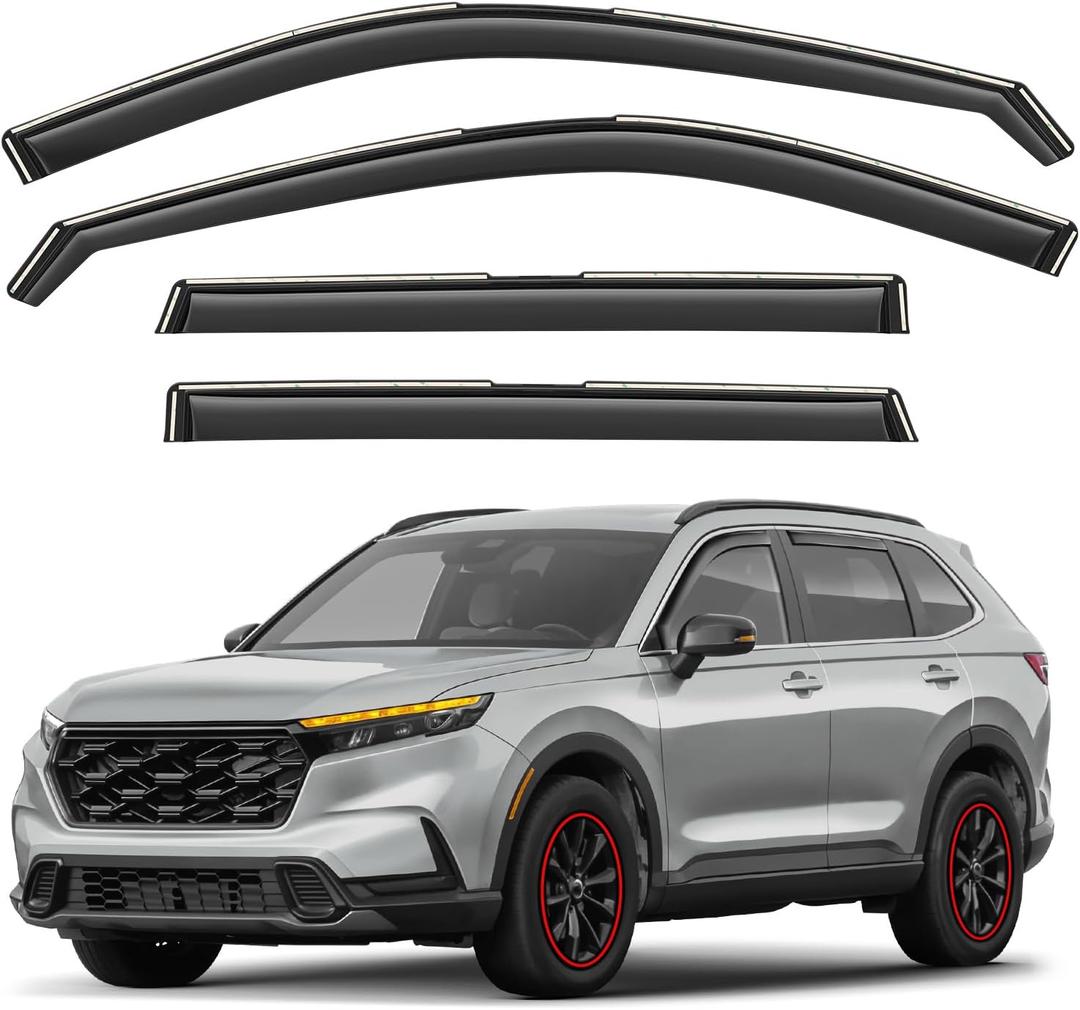 Window Deflectors Smoke Tinted in-Channel Side Window Vent Visor Deflectors Rain Guards Compatible with Honda CR-V (CRV) 2023-2026 - 4pcs. GW0816