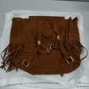 Women Backpack Purse Suede Fringed Tassel Shoulder Bag Fashion PU Leather Travel Bag Daypacks Purse