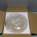 FRIXCHUR Mini Size Crystal Chandelier Modern Flush Mount Ceiling Light 3 Tiers Raindrops Crystal Pendant Lighting Fixture Decoration for Bedroom Hallway Living Room,E26 Base,Gold