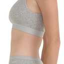 Organic Basics Women's Core Ribbed Cotton Tank Top Bralette (Gray, S)