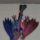 Feathered Wyvern Dragon,3D Printed Dragon, Articulated Dragon with Wings, Fidget Dragon, 3D Printed Toys, Desktop Pet - Indulge in The Enchanting Realm of Dragons (Red Blue Green)